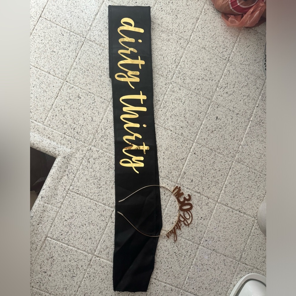 30th Birthday Sash and Crown Headband